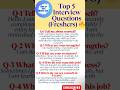 Most important top 5 interview questions for freshers #interview🔥#finance