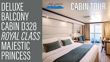 Majestic Princess DELUXE BALCONY STATEROOM TOUR | Princess Cruises Royal Class: Cabin D328