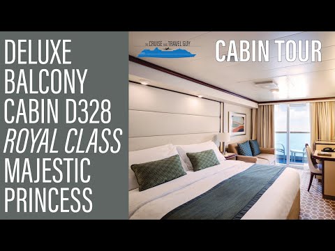 Majestic Princess DELUXE BALCONY STATEROOM TOUR | Princess Cruises Royal Class: Cabin D328 Video Thumbnail