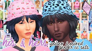 Sims 4 | HIS & HERS MAXIS MATCH CC HAUL - Unisex & Mixed Gender Sets