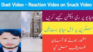 How to make Duet Video on snack video - Create Reaction Video on Snack Video app screenshot 3