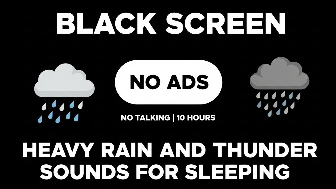Rain on Car Sound for Sleeping BLACK SCREEN | Sleep and Relaxation - Dark Screen - Nature Sounds