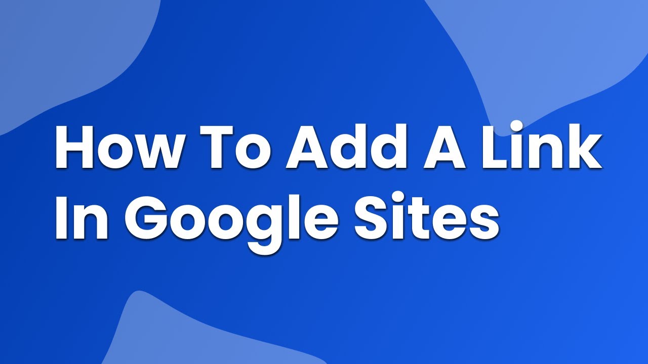 how to add a link in google sites - YouTube