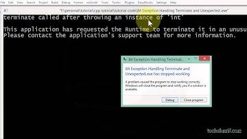 bangla c++ video tutorial 84 Exception Handling Terminate and Unexpected
