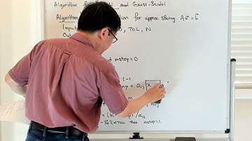 Algorithm for Jacobi and Gauss-Seidel iterations
