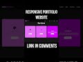 Responsive Portfolio Website HTML CSS Javascript | Link in Comments #portfolio #html #javascript