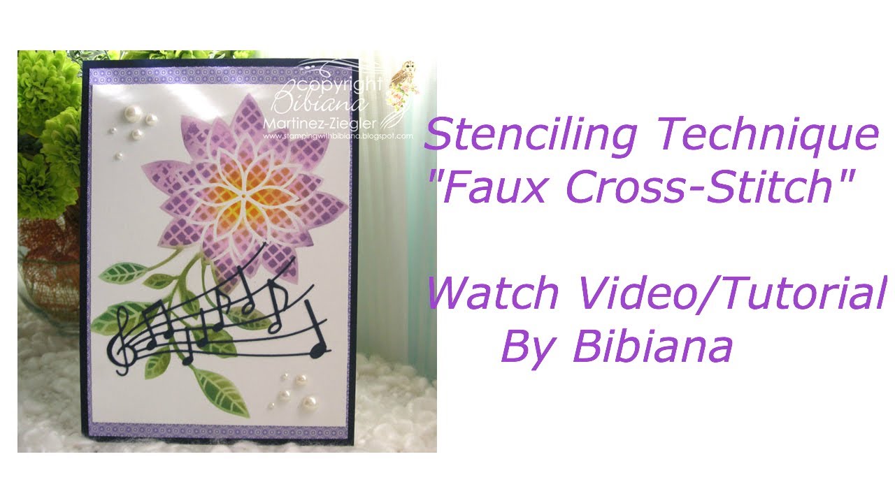 Stenciling Technique: Faux Cross-Stitch