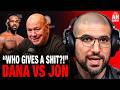 "Who Gives A Sh*t?!" Dana White on Failed Jon Jones Negotiations,  AI in UFC; Ariel Helwani Reacts