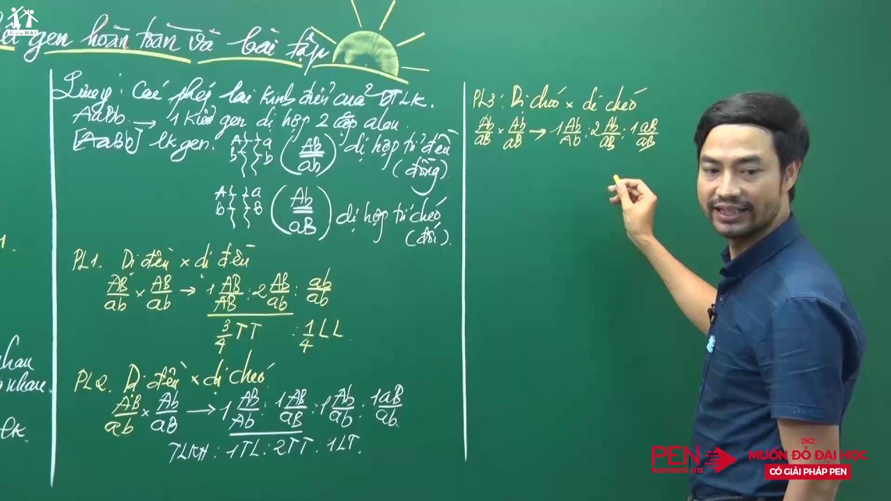 Liên kết gen hoàn toàn và bài tập - Sinh học 12 - Thầy... - youtube