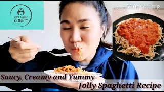 Saucy, Creamy and Yummy Jolly Spaghetti Recipe