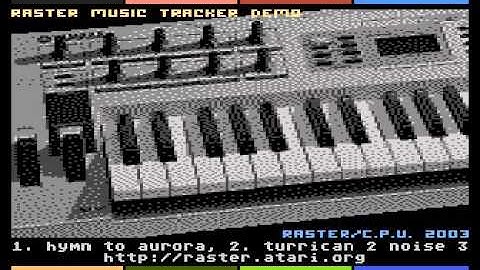 raster music tracker demo for Atari 8-bit