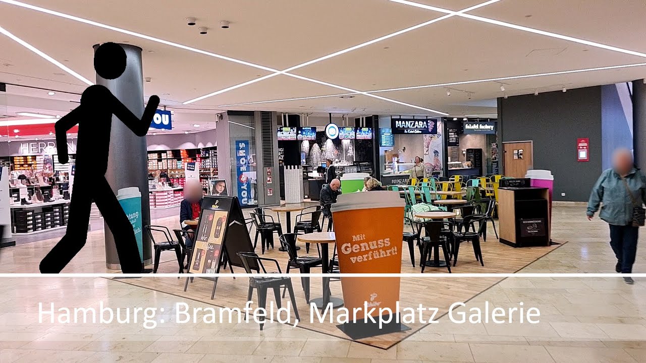 Der Geher in Hamburg: Bramfeld, Marktplatz Galerie