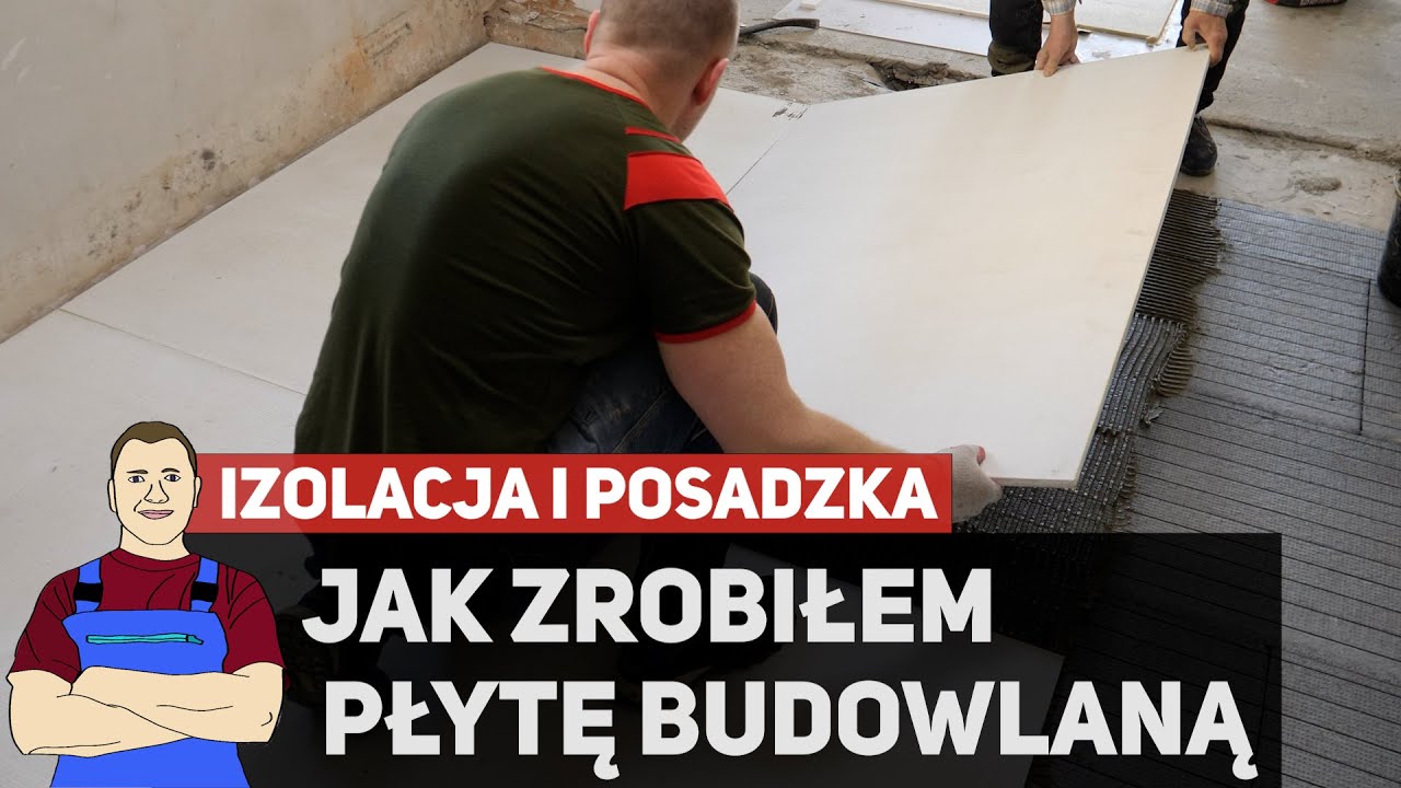 Płyta cementowa własnej roboty i nowa posadzka z izolacją XPS