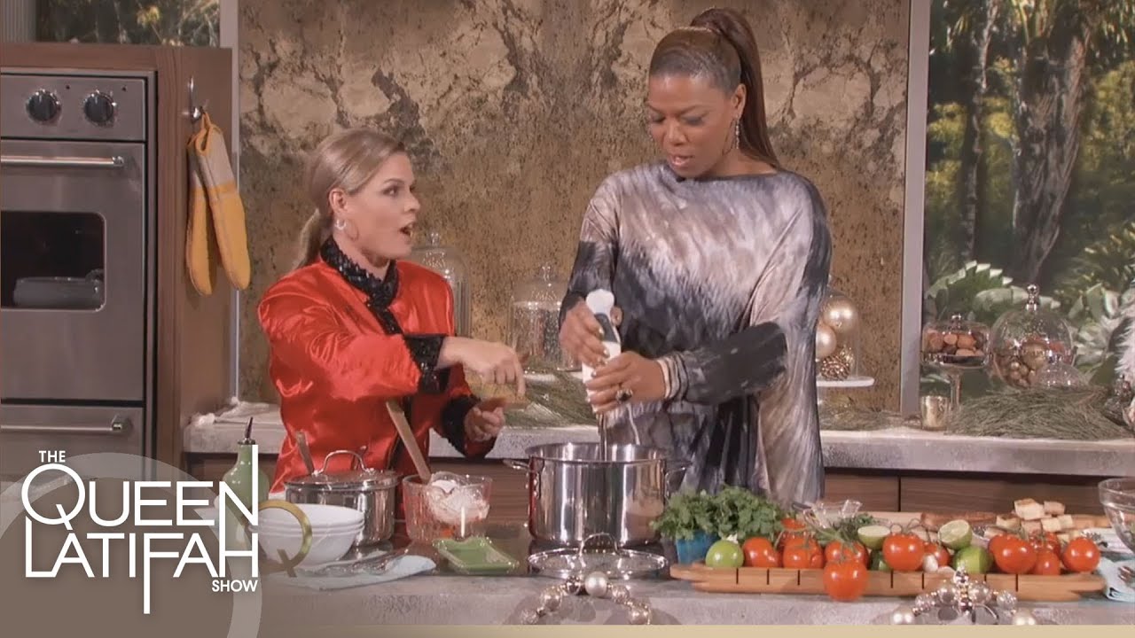 Cat Cora Cooks Tomato Soup on The Queen Latifah Show YouTube