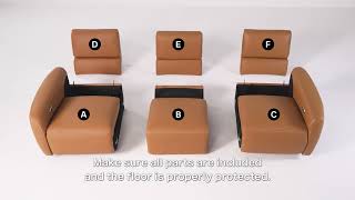 AeroStretch 3 Seater Recliner Sofa Assembly Guide