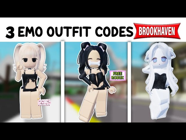 3 EMO OUTFIT ID CODES FOR BROOKHAVEN RP, BERRY AVENUE & BLOXBURG 🖤✨ 