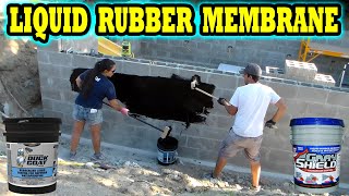 How to seal Concrete & CMU block walls and foundations with Liquid Rubber Waterproof Coatings D.I.Y.