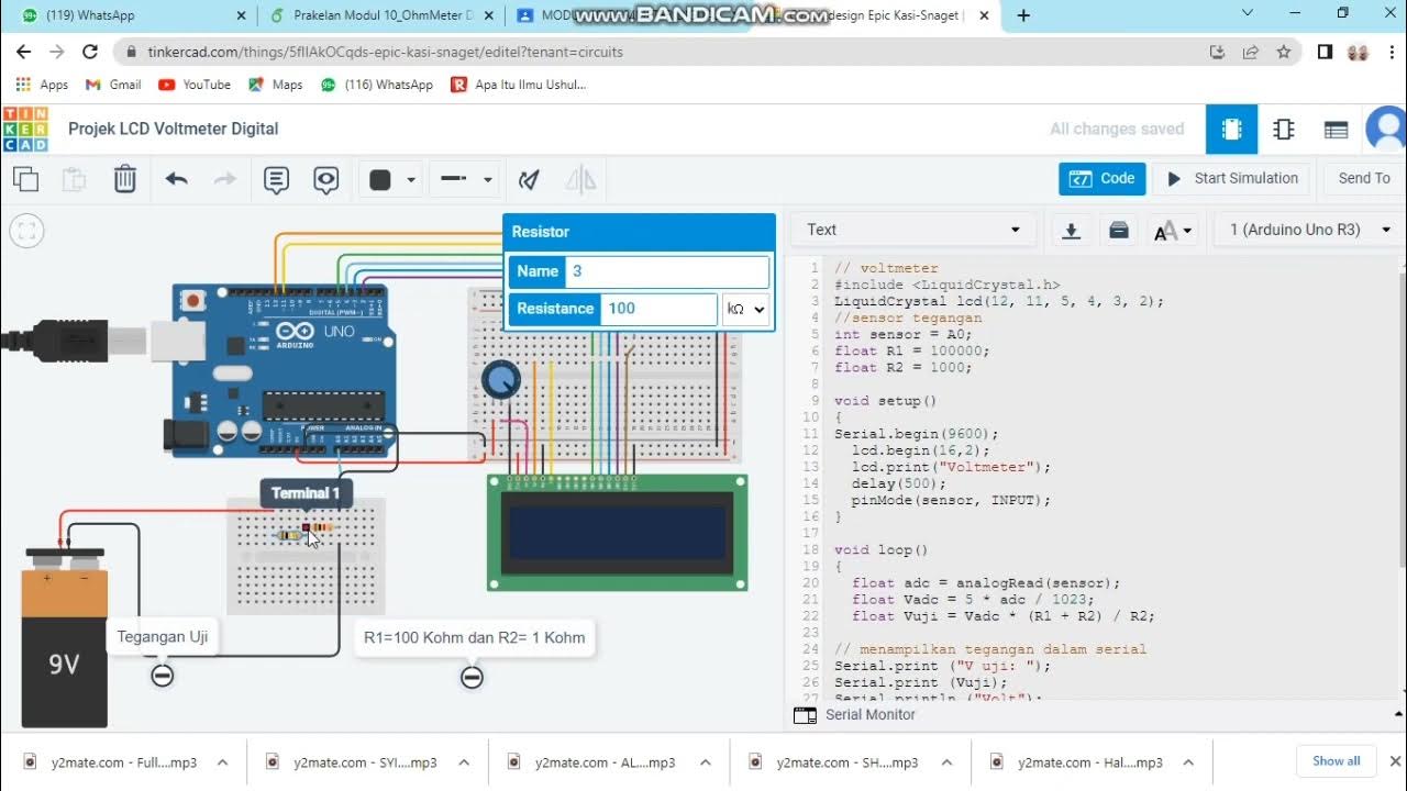 10. Voltmeter Digital TinkerCAD YouTube