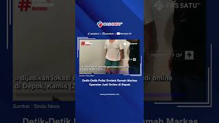 Detik-detik polisi grebek rumah markas operator judi online #polisi #depok #judionline #grebek