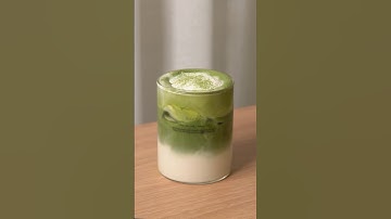 Making Iced Matcha Latte #asmr #homecafe