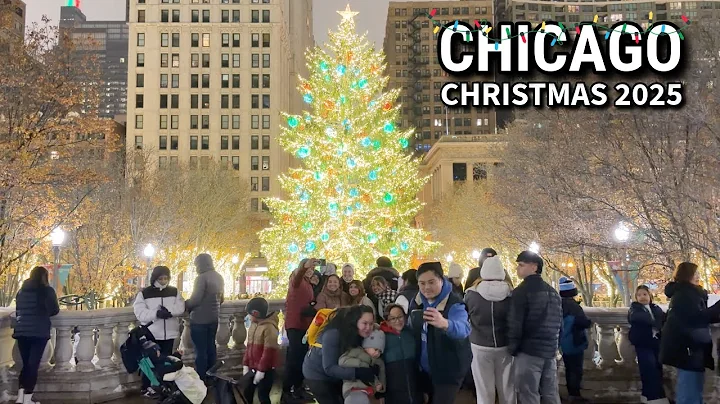 Chicago Christmas Walk ✨ Festive Vibes On Saturday Night | December 6, 2025 | 4K 60fps City Sounds