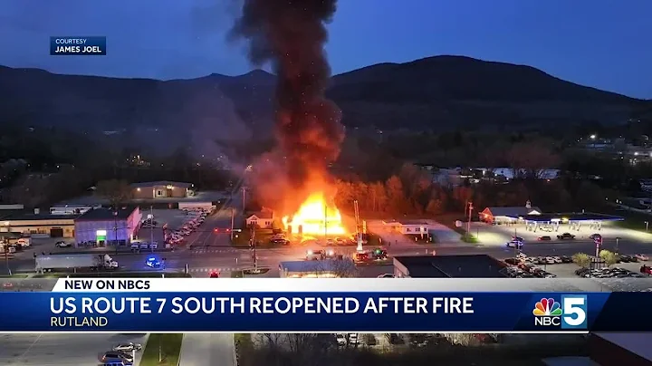 US Route 7 reopens following large structure fire
