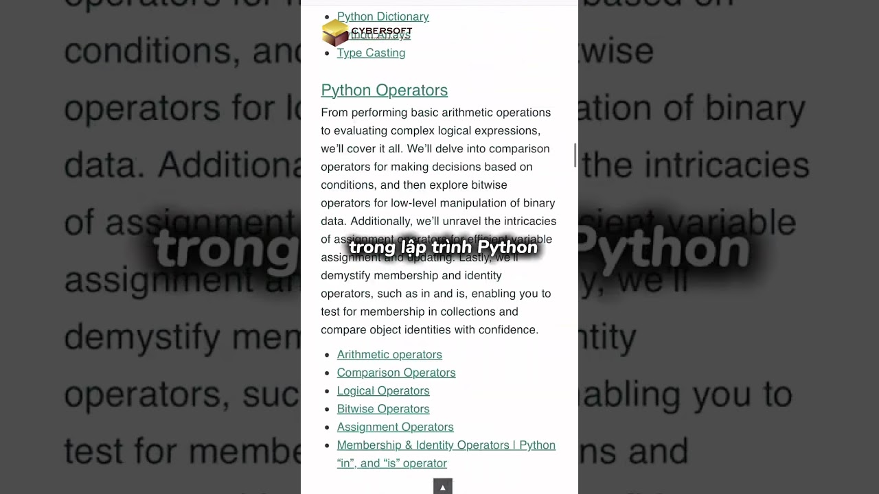 TÀI LIỆU PHỔ BIẾN dùng để học PYTHON - youtube