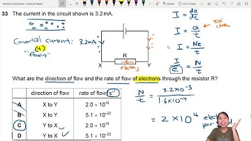 MJ20 P11 Q33 Current and Flow of Electrons | May/June 2020 | CIE A Level 9702 Physics