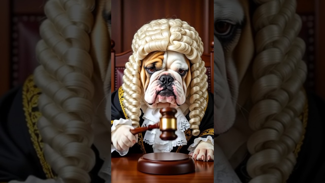 Real Bulldog Judge in Action 🐶⚖️|Viral AI Shorts Masterpiece 