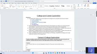 ACA 122 FA 24 College and Career Exploration Assignment Overview
