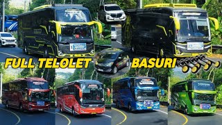 FULL BUS TELOLET BASURI‼️Via Trans, Janguleee Transport, Kalebas, Pecel Balap