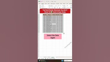 Top Excel Border Shortcuts You MUST Know! ⌨️✅ | Quick & Easy Tricks! #focusinguide#exceltips#shorts