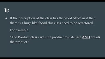 Quick Tip - Single Responsibility Principle