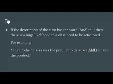 Quick Tip - Single Responsibility Principle