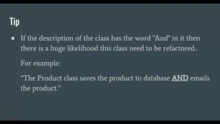 Quick Tip - Single Responsibility Principle