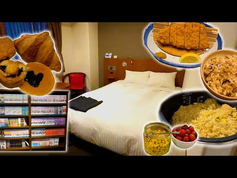 【Under $70】Stay at business hotel with hot spring in Japan🇯🇵Delicious breakfast🥐