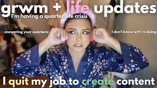I quit my job to create content😅 grwm, life updates, + answering your questions💭