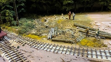 O/On30 - Actively Logged Area Scene Build - Model Railroad Adventures with Bill EP225