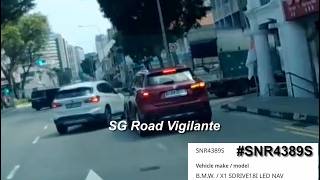12aug2026 jalan besar #SNR4389S bmw x1 changing lane without due care cutting off #SPJ2121D mg hs