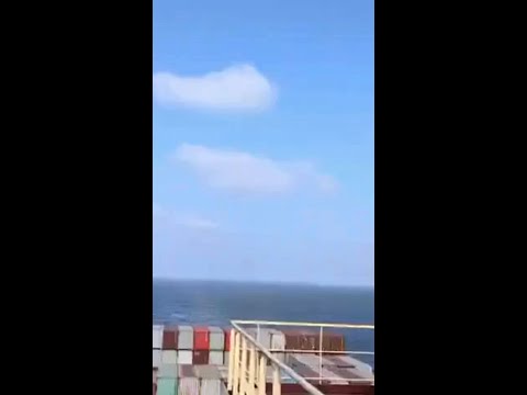 Commercial vessel captures dramatic moment at sea