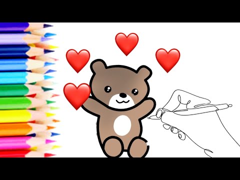 How to #draw a teddy bear | Как нарисовать МИШКУ Супер Легко за 10 секунд | Ayiq rasmini chizish