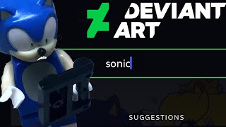 Sonic looks himself up on Deviantart (Lego Sonic stop motion)