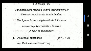 BBMKU maths honours question paper  session 2018-21 ug semester 4(paper-10)