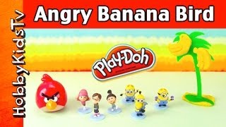 Despicable Me Surprise! Minions Find a PLAY-DOH Banana Tree + Angry Bird Helps HobbyKidsTV™ screenshot 4