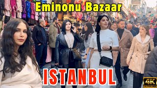 Istanbul Old Bazaar Eminonu Bazaar Sirkeci to Grand Bazaar Turkey 4K
