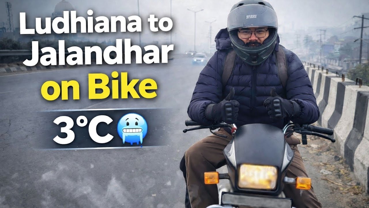 Ludhiana to Jalandhar on Bike🏍| 3°C Me Riding| Winter Ride Vlog
