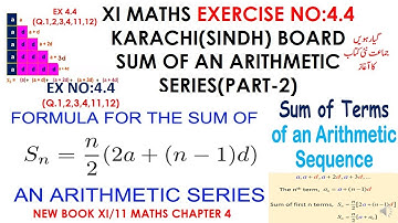 ex 4.4 xi/11 #maths #karachi #newbook #arithmetic_progression #arithmeticsequence ex 4.4 #science