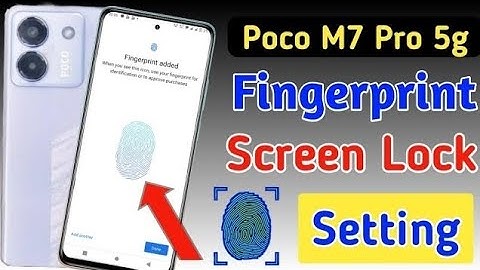 Poco m7 Pro 5g fingerprint screen lock | fingerprint lock setting in Poco m7 Pro |Pocopattern lock