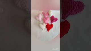 Crochet hearts / Сердце крючком из плюшевой пряжи