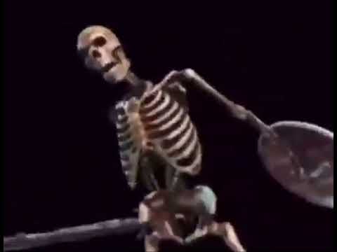 skeleton banging shield reverse